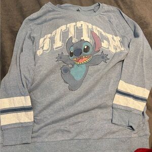 Disney Blue Stitch Long Sleeve Kids Tee